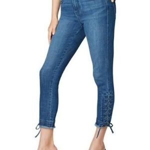 Liverpool Women's Abby Crop Skinny with Hem Ties Jeans Size 6/28 NWOT